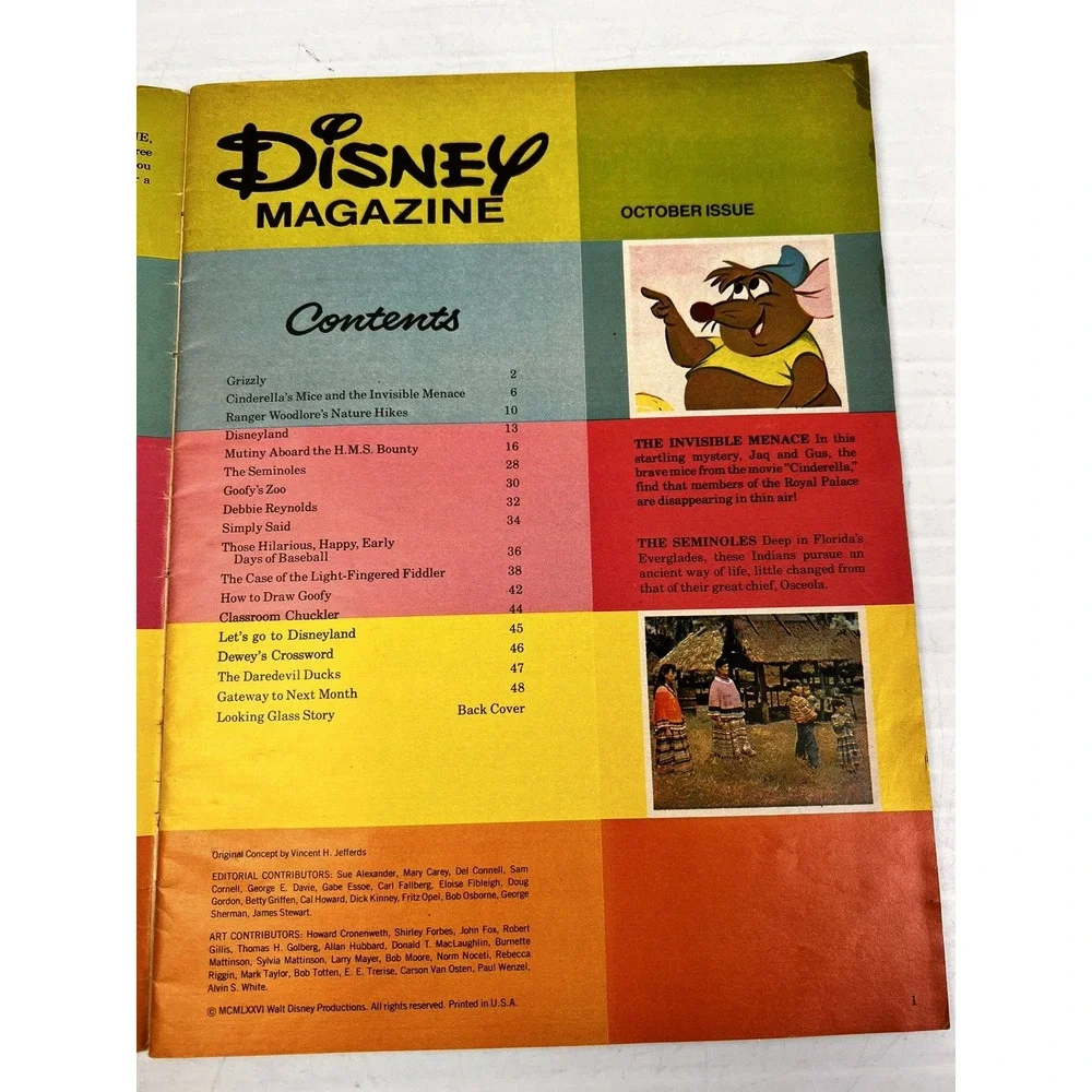 Disney magazine 1976
